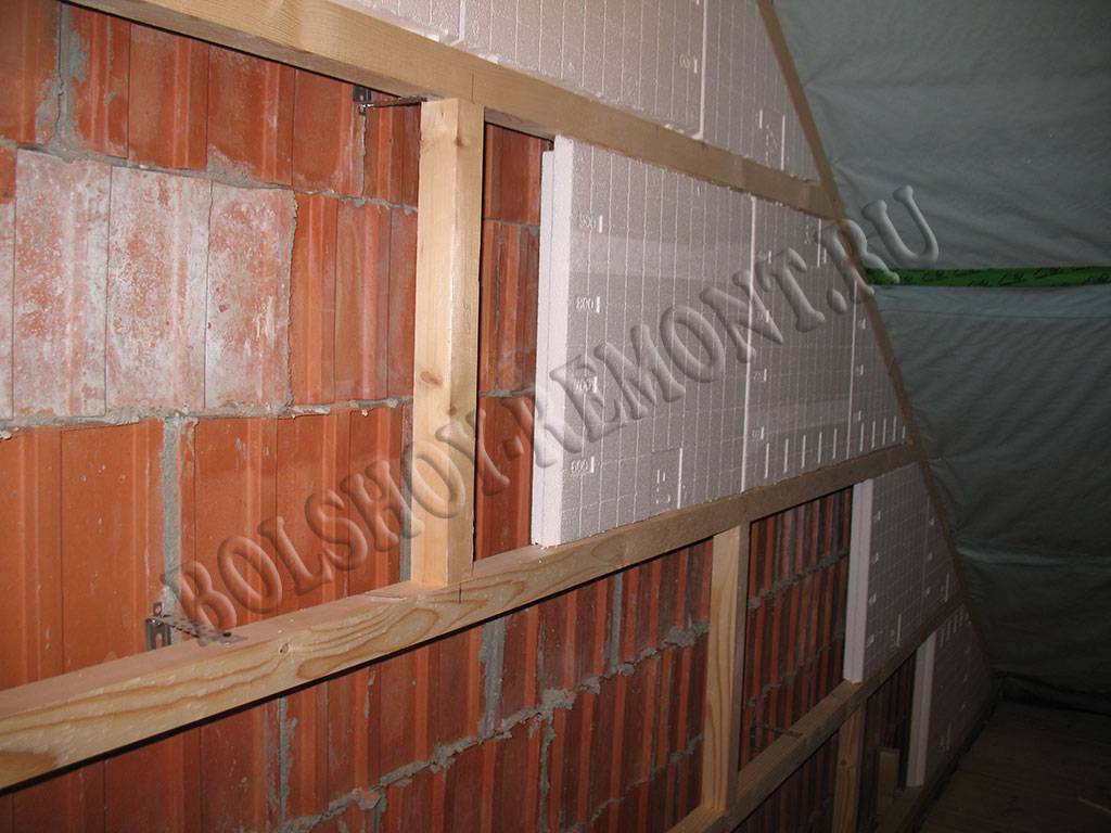 Использование пеноплекса для утепления стен изнутри