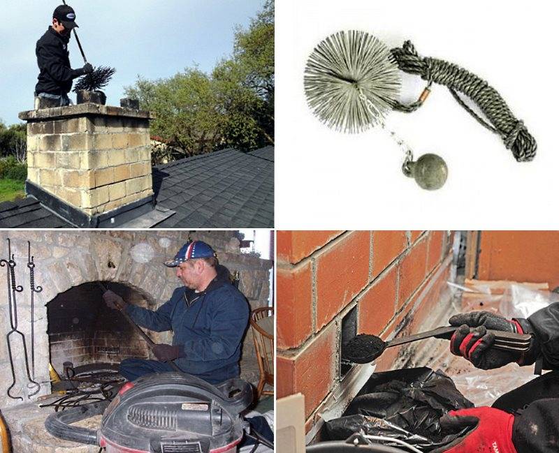 Как прочистить печной дымоход на даче своими руками: механическая и ручная чистка