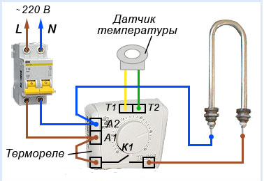 Терморегулятор для водонагревателя и как подключить тэн