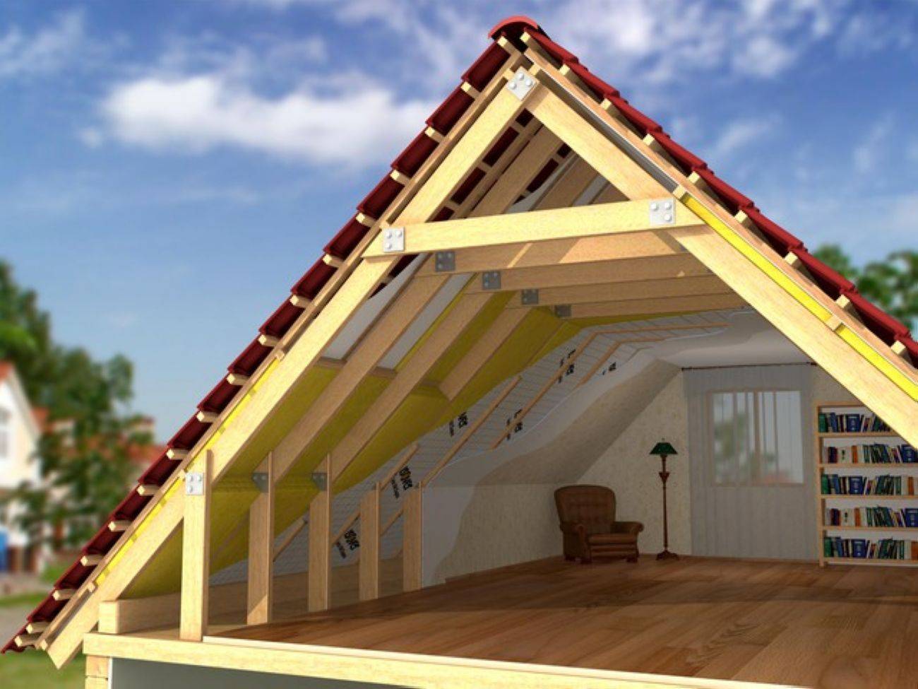 Как правильно утеплить крышу в деревянном каркасном доме своими руками, сравнение кровельных материалов и пароизоляция