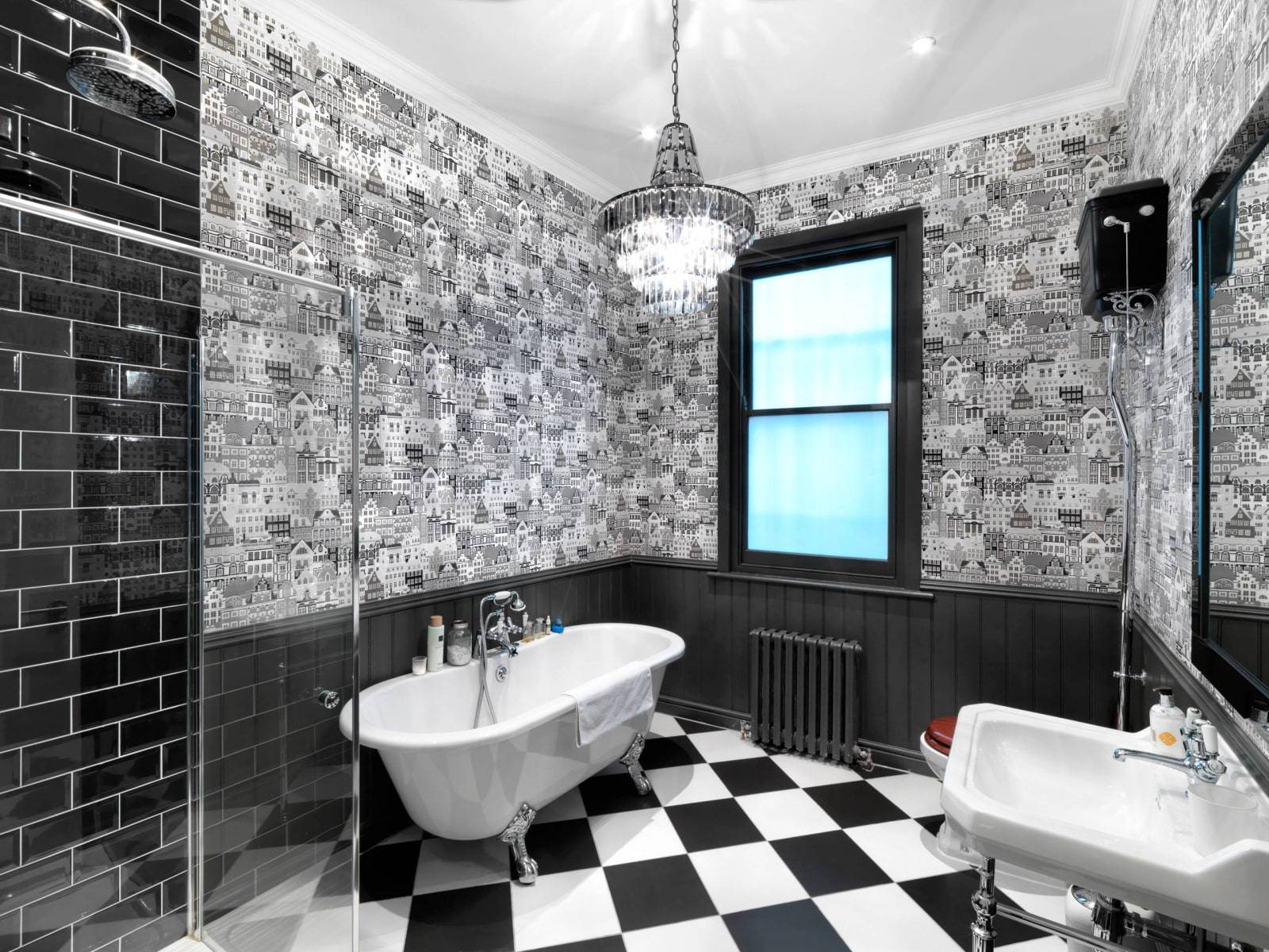 Черно белая ванная комната – 75 фото стильных цветовых сочетаний