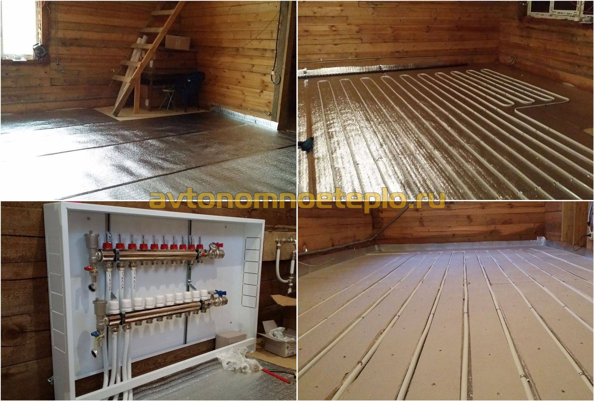 Монтаж водяного и электрического тёплого пола по деревянным перекрытиям в частном доме