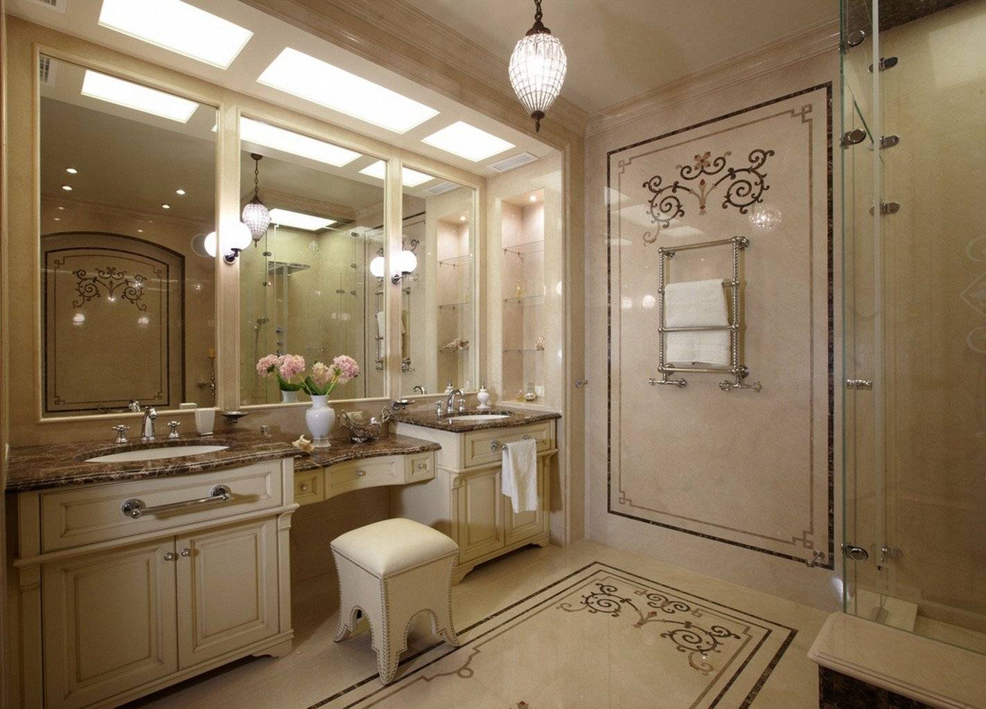Дизайн ванной комнаты в классическом стиле всегда в моде