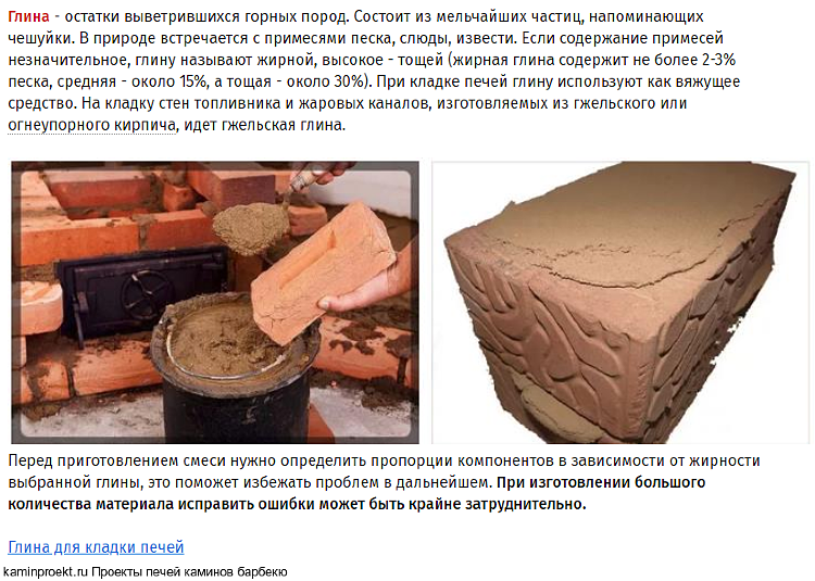 Раствор для кладки печи из кирпича, состав и его пропорции