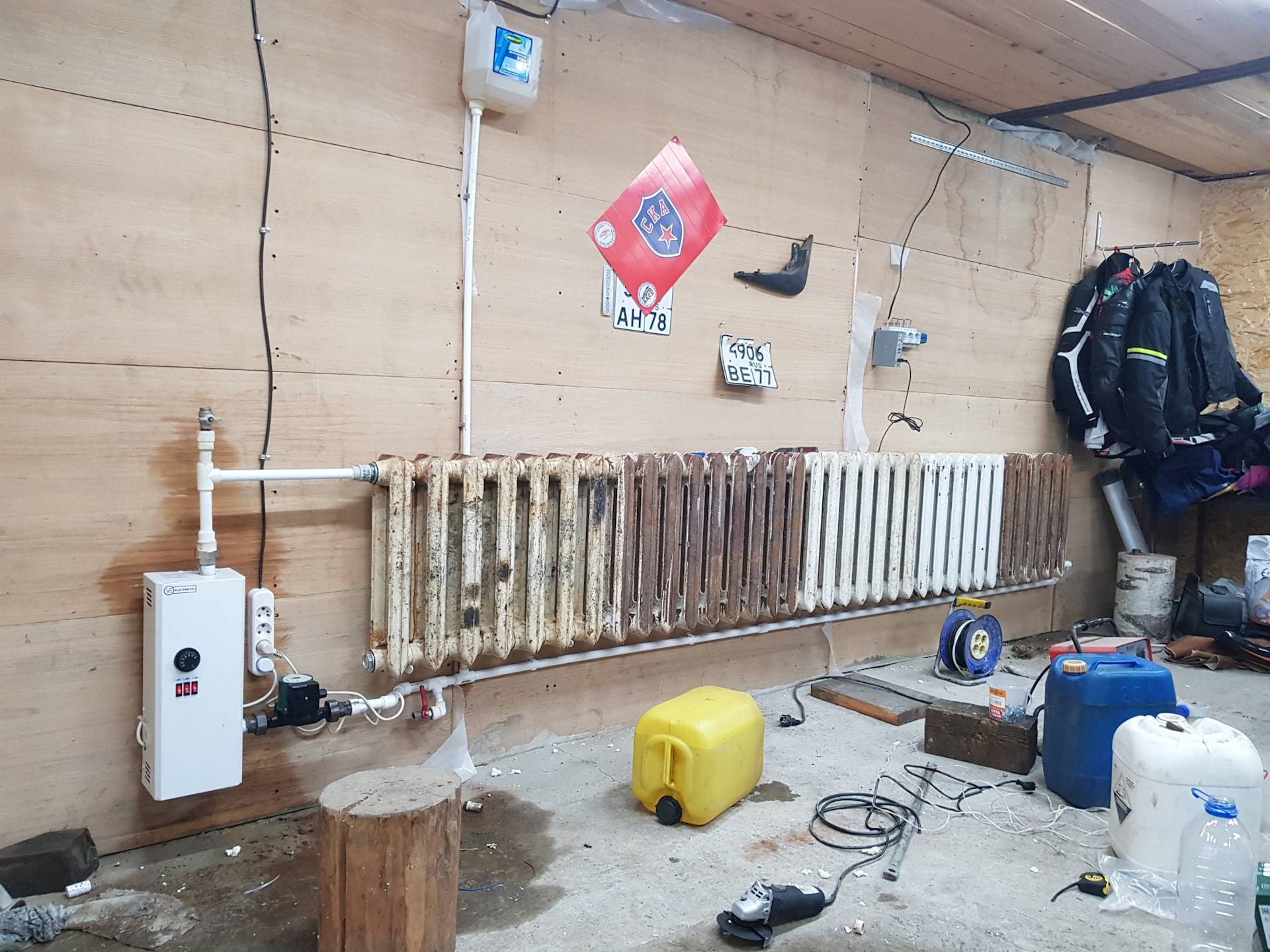 Схема водяного отопления гаража